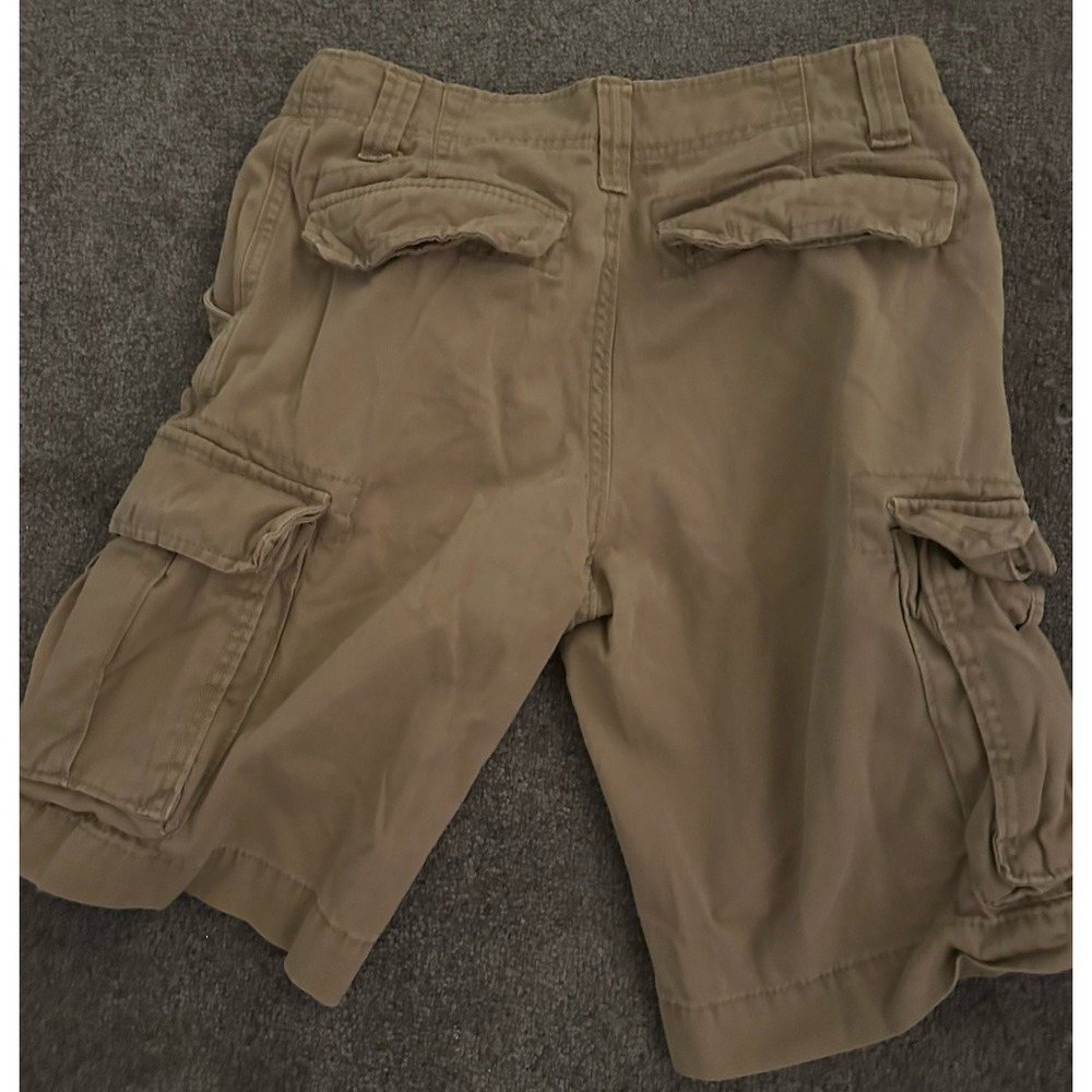 2 Pair Vintage Old Navy Cargo Shorts Mens 28 Waist Tan/Brown Heavyweight - Picture 5 of 5